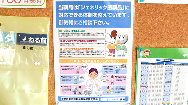 どんぐりの森薬局のジェネリック対応