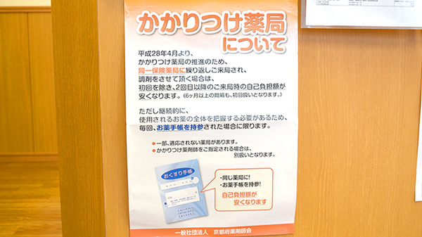 ツバサ薬局　新田辺駅前店のかかりつけ薬局対応