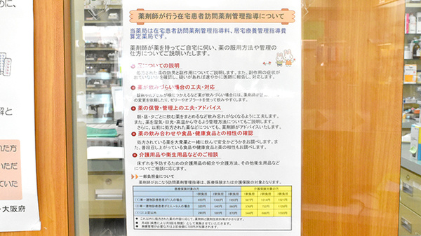 笹川薬局萱野店の在宅対応
