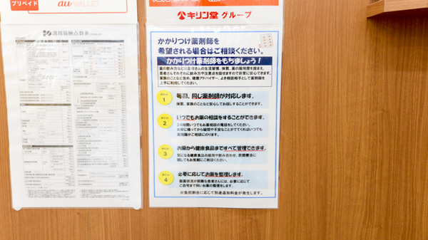 キリン堂薬局　千林大宮店のかかりつけ薬局対応