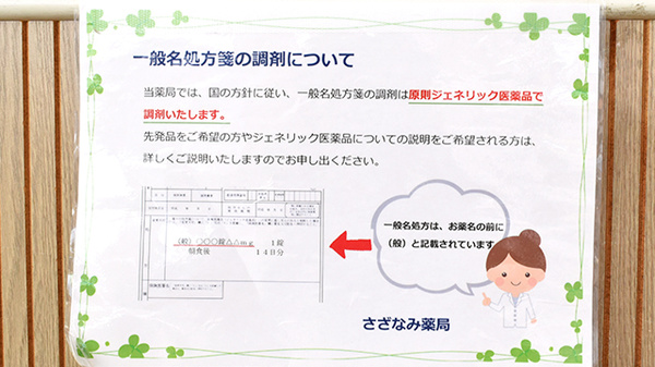 さざなみ薬局のジェネリック対応
