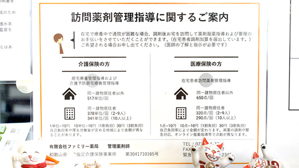 有限会社ファミリー薬局の在宅対応