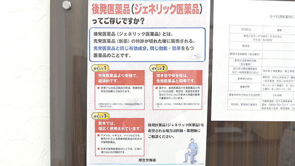 五千石調剤薬局のジェネリック対応