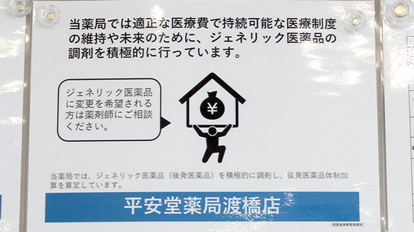 平安堂薬局渡橋店のジェネリック対応