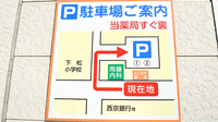 ところだ薬局の駐車場案内