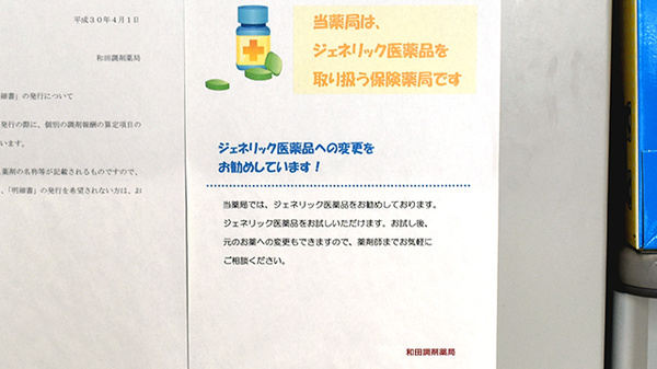 和田調剤薬局のジェネリック対応