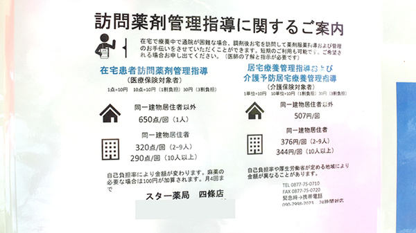 スター薬局四條店の在宅対応