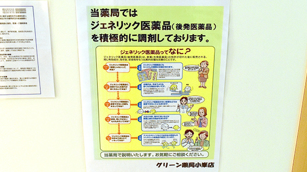 グリーン薬局小峯店のジェネリック対応