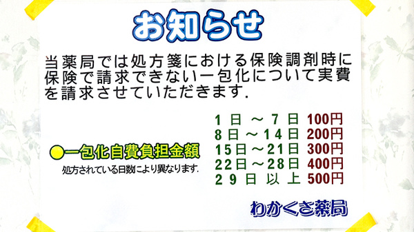 わかくさ薬局の一包化対応