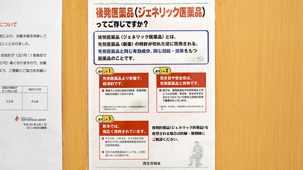 はくいあおば薬局のジェネリック対応