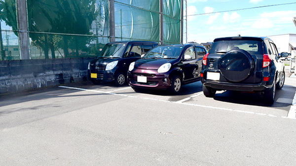 布水あおば薬局の駐車場