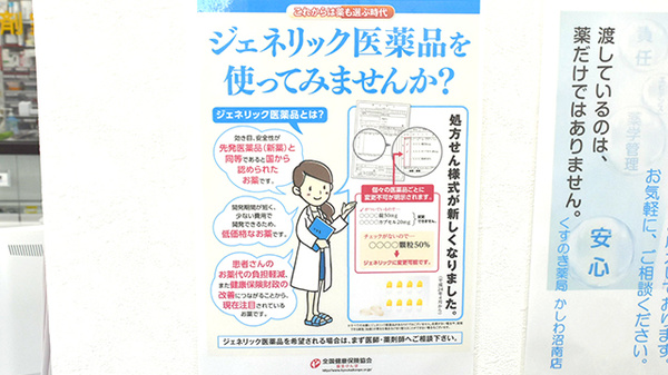 くすのき薬局かしわ沼南店のジェネリック対応