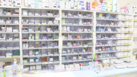うさぎ薬局の薬棚