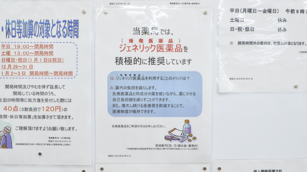 調剤薬局ツルハドラッグ仙台長町店のジェネリック対応
