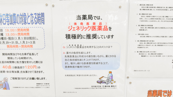 調剤薬局ツルハドラッグ石巻広渕店のジェネリック対応