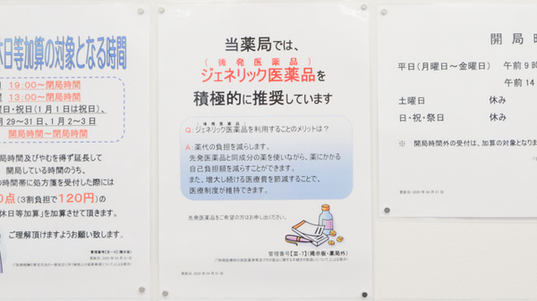 ウォンツ中須薬局のジェネリック対応