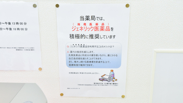 ウェルネス薬局大東店のジェネリック対応