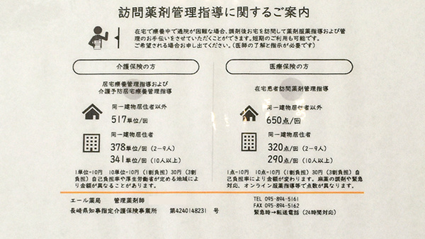 エール薬局の在宅対応