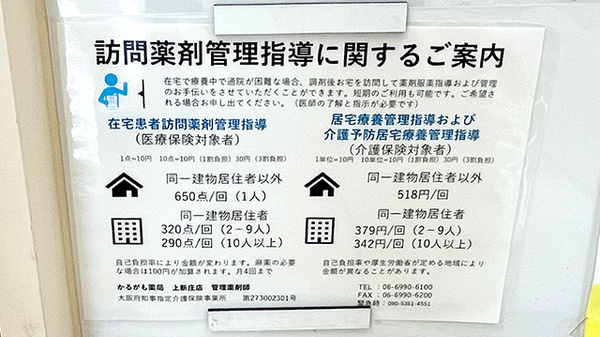 かるがも薬局 上新庄店の在宅対応