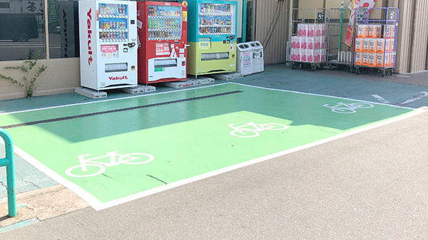 杏林堂薬局　上西店の駐輪場