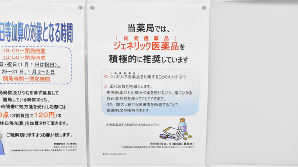 調剤薬局ツルハドラッグ盛岡大館町店のジェネリック対応
