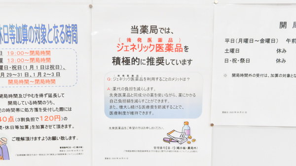 調剤薬局ツルハドラッグ盛岡西見前店のジェネリック対応