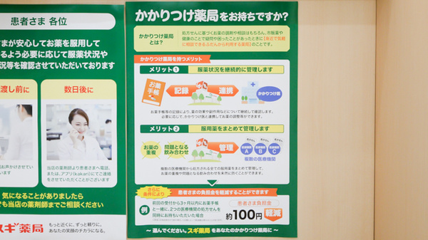 スギ薬局　敦賀病院前店のかかりつけ薬局対応