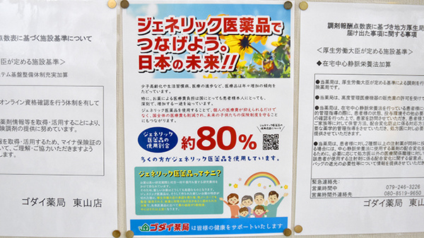 ゴダイ薬局　東山店のジェネリック対応