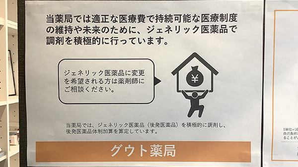 グウト薬局のジェネリック対応