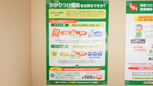 スギ薬局　日根野店のかかりつけ薬局対応