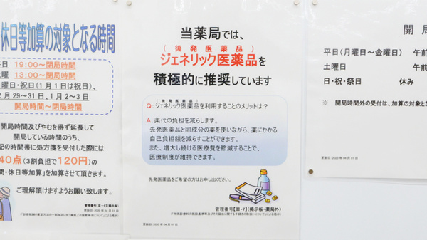 調剤薬局ツルハドラッグ長田神社前店のジェネリック対応