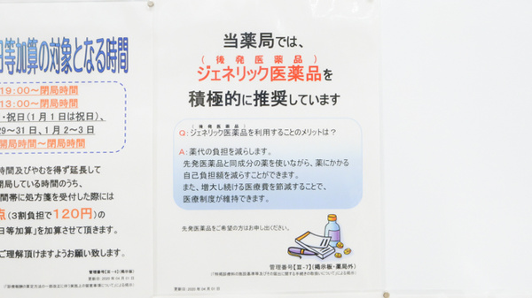 調剤薬局ツルハドラッグ高知比島店のジェネリック対応