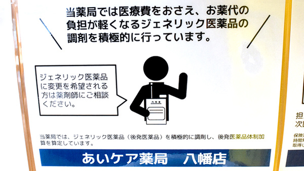 あいケア薬局八幡店のジェネリック対応