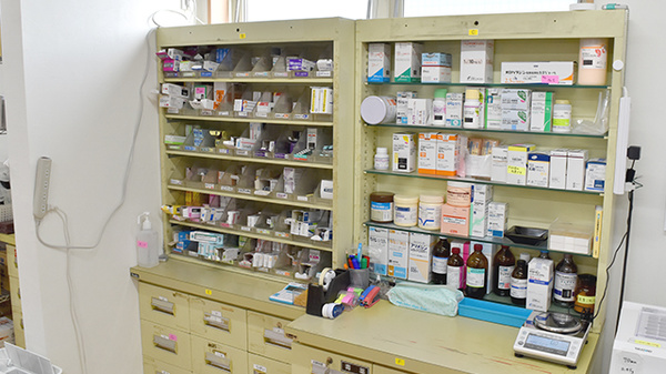 とみざわ薬局清見台店の薬棚