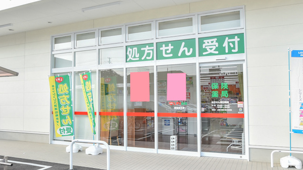 レデイ薬局道後樋又店の入口