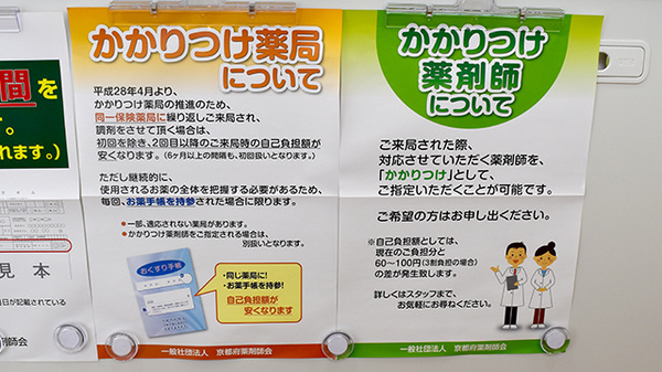 なでしこ薬局　桂川店のかかりつけ薬局対応