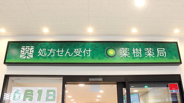 薬樹薬局　ライフ溝口店の看板
