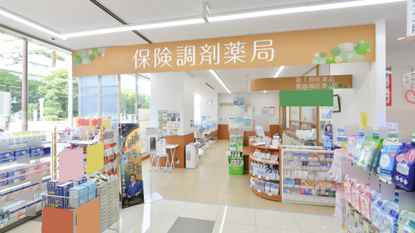 調剤薬局ツルハドラッグ大阪市大病院前店の入口