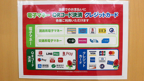 セキ薬局　奈良町店のクレカ/電子マネー/スマホ決済対応