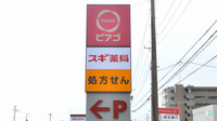 スギ薬局　嬉野東店の看板