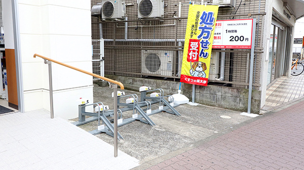 薬局くすりの福太郎　実籾2号店の駐輪場