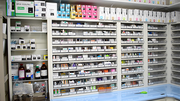 ミント薬局 はでいし店の薬棚