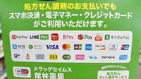 ドラッグセイムス館林薬局のクレカ/電子マネー/スマホ決済対応
