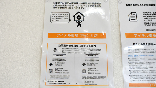 アイテル薬局下松北斗店の対応サービス一覧