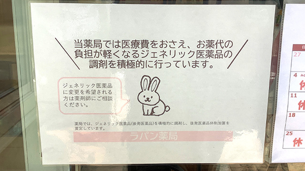 ラパン薬局のジェネリック対応
