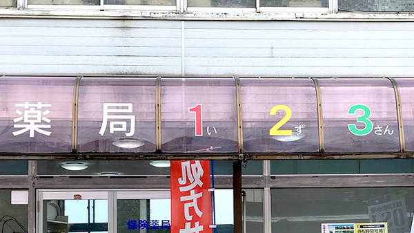 薬局123の看板