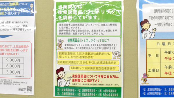 リペアス調剤薬局 御所東店のジェネリック対応