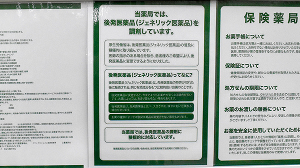 ドラッグセイムス上福岡西薬局のジェネリック対応