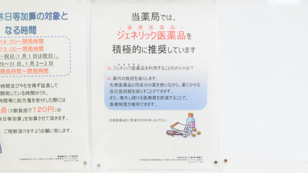 調剤薬局ツルハドラッグ水戸元吉田店のジェネリック対応