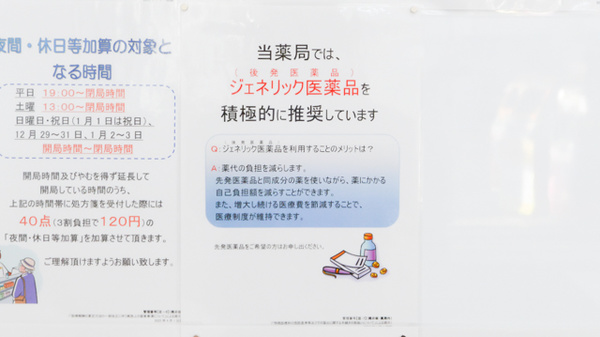 調剤薬局ツルハドラッグ栄通店のジェネリック対応